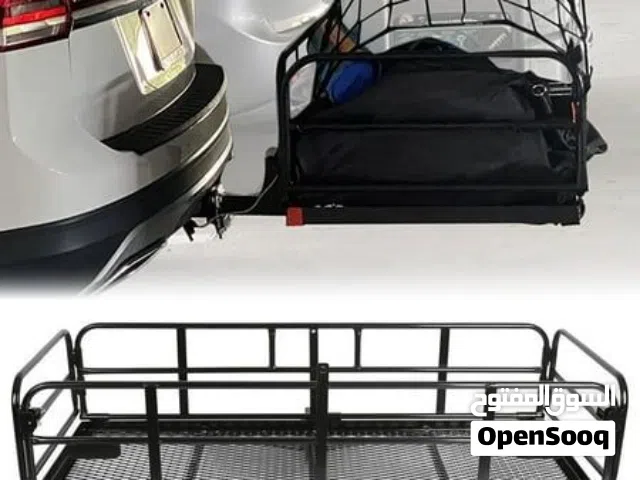 Universal Rear Hitch Cargo Basket, 2-in-1 Single and Double, 500 lbs Heavy Duty Folding Hitch Mount