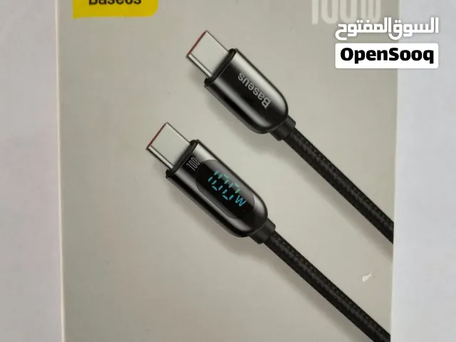 كبل شحن سريع 100 وات بشاشة ماركة Baseus