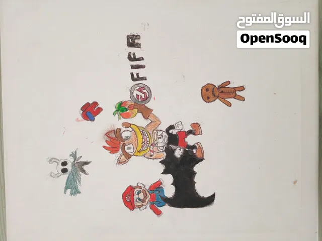 رسمة مرسومة على لوحة