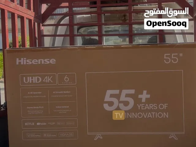 Hisense هايسنس LED A61N 55 انش بحالة ممتازة جدا 120هيرتز