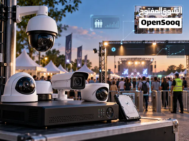 تأجير كاميرات مراقبة عالية الدقة للفعاليات والمهرجانات  أنظمة AI وعد الزوار