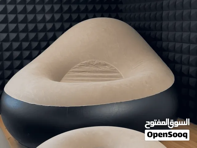 كرسي هوائي نفخ مع طبلة طابورية جديد بعدة الوان مع بم نفخ صغير