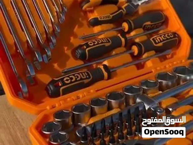 طقم بوكس 105 قطعة SUPER INGCO   بوكس ورشة كامل - فيه كل شي: مفاتيح شق، بلايس، مفكات،
