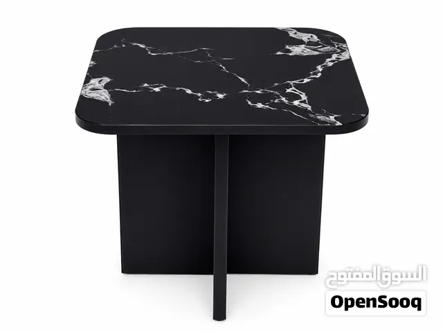 استلم وادفع طاولة قهوة مربعه رخام  أسود مودرن مقاس 60x60 Modern Black MarbleRound Coffee Table form.
