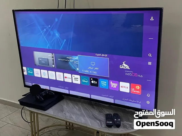 تلفزيون 55 بوصه سمارت ضد الكسر للبيع بكرتونته بحالة الوكالة مستعمل نظيف ( بسعر قوي ) شاهد الوصف