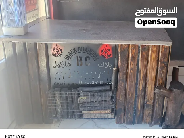 منقل فحم متر وعشرين ستالس جرل شاركول مع حجار النار  توربين وهود كامل مدخنه 17متر ونثريات  مكتب