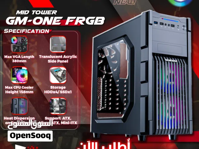 صناديق وأبراج / كيس جيمنغ جي أم ون من جيماكس مضيئ تصميم للحرارة GAMEMAX GM-ONE RGB BK Case Gaming