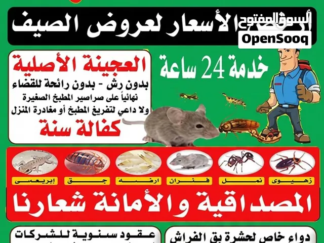 مكافحة حشرات والقوارض بق الفراش والنمل والصرصير  جميع مناطق الكويت   علي مدار اليوم 24ساعه