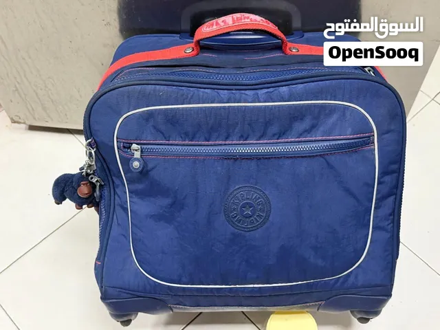 Kipling Wheeled Laptop Bag / Rolling Carry-On Suitcase – Navy Blue & Red (With Monkey Keychain)