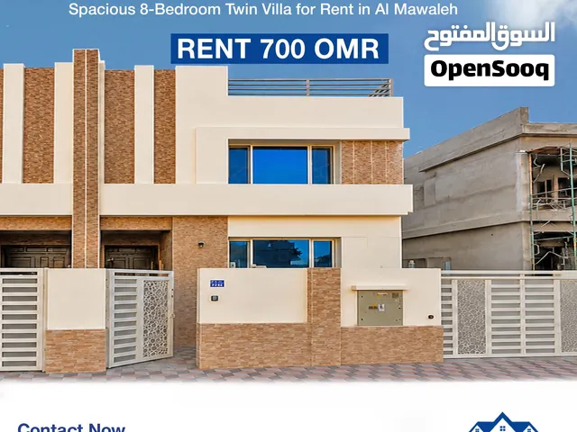 Spacious 8-Bedroom Twin Villa for Rent in Al Mawaleh