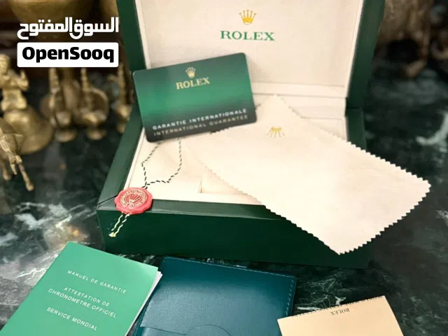 بوكس ساعة  رولكس مع ملحقاته بحالة ممتازة