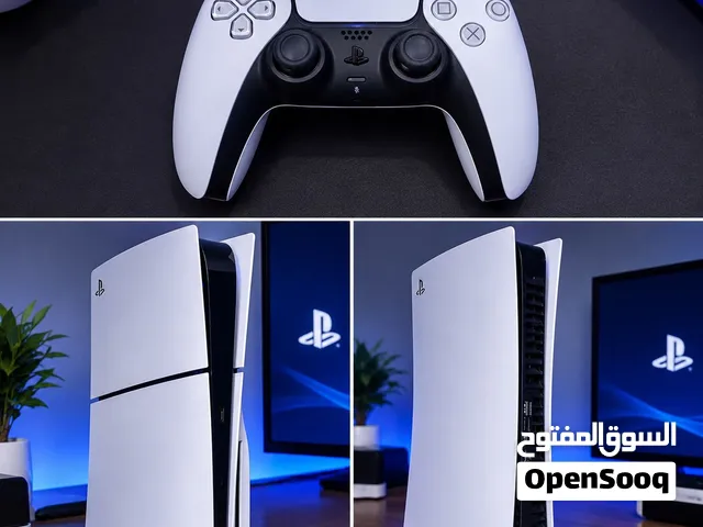 PS5 slim نسخة الاقراص للبيع مستعمل بحالة الوكالة افحص واتأكد