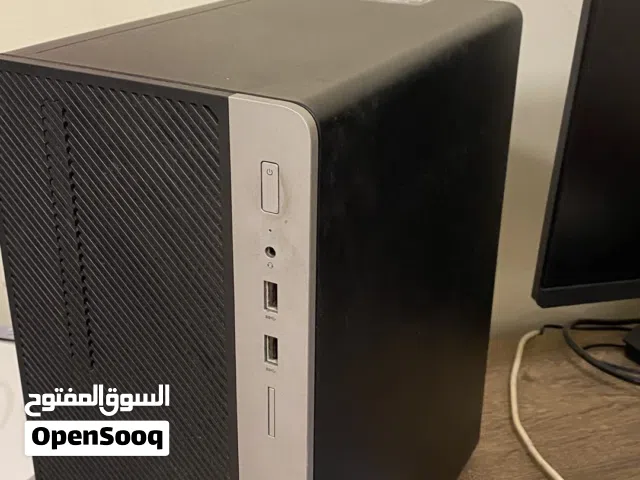 HP computer monitor desktop and keyboard. Great condition black color RAM 32