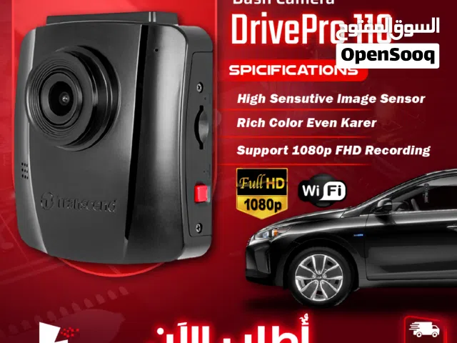 كاميرا داش كام من ترانسد تصوير فل اتش دي Transcend Dash Camera 110 Wifi 1080P FHD