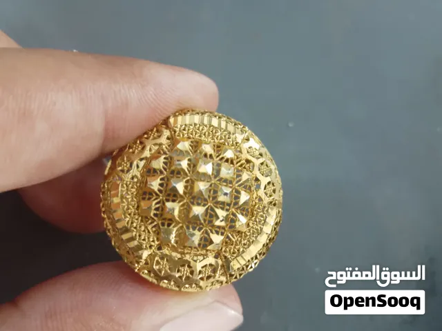 خاتم فضة مطلي ذهب