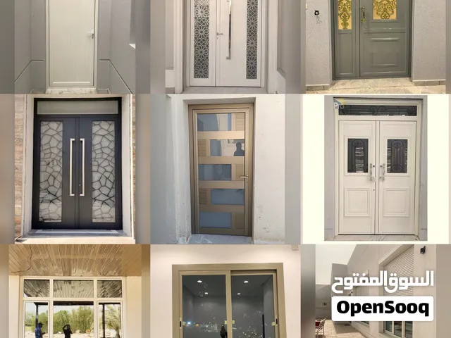 أبواب ألمنيوم رئيسية، أبواب ألمنيوم خارجية، نوافذ ألمنيوم، شترات ألمنيوم، أبواب زجاج