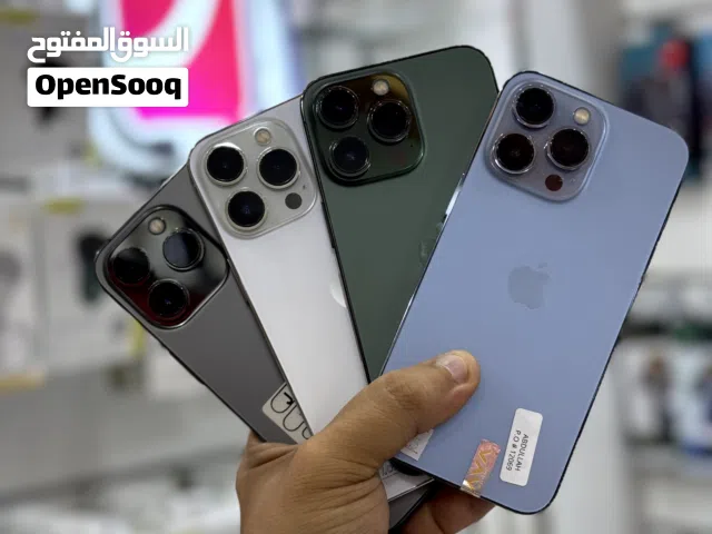 عرض لفترة محدودة : iPhone 13 pro 256gb هواتف بحالة الوكالة مع ضمان بدون اي شموخ أو مشاكل مع الملحقات