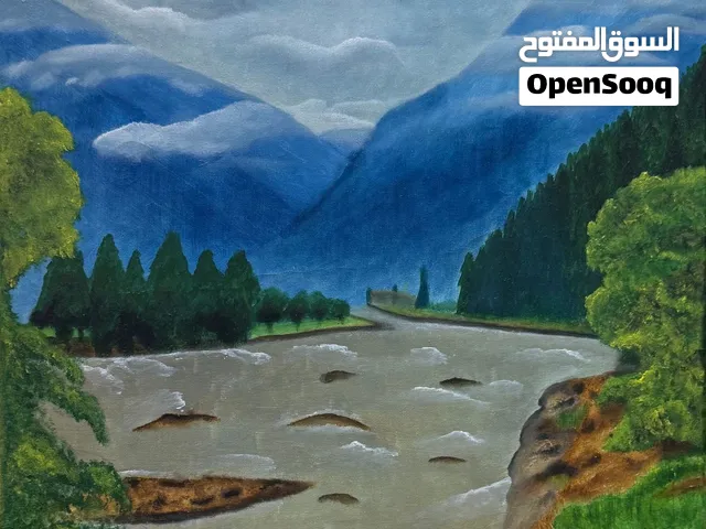 Whisper of the Valley  Handmade painting of beautiful scenery from Neelam Valley Pakistan