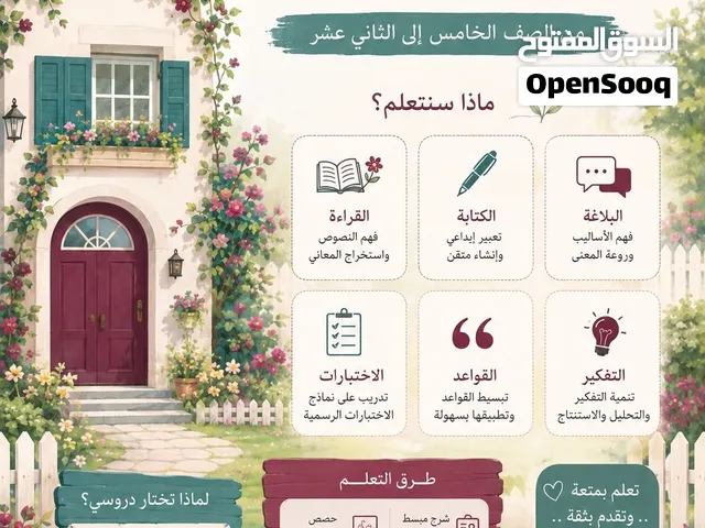 دروس تقوية ( اللغة العربية )