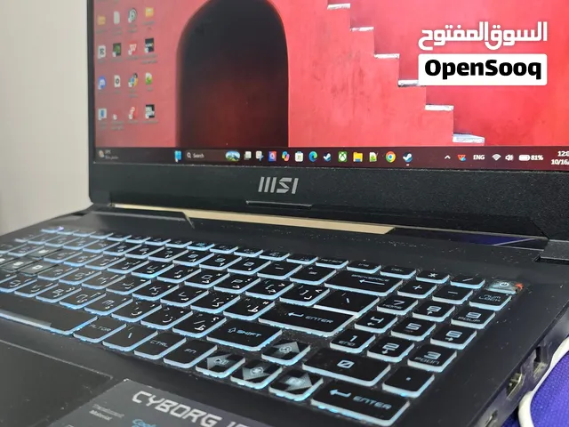 للبيع لابتوب MSI Cyborg 15 Gaming – RTX 4060