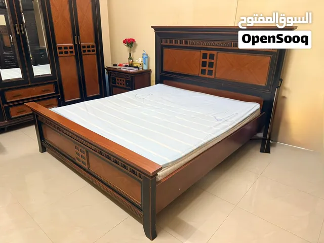 King Size Bed + Mattress + Side Table + Large Wardrobe – For Sale