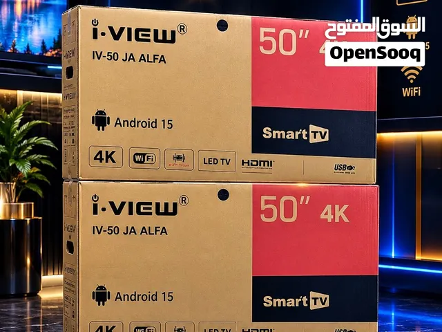 شاشة 50 اي فيو 2026 4k أندرويد 15 السعر هالمرة غير... شاشة 50 بوصة 4K بـ 180 دينار ....