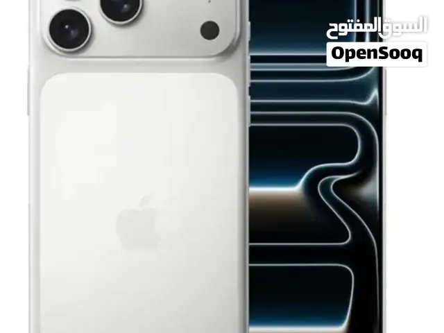 ايفون 17بروماكس للون سلفر ذاكره 256 جديد مانفتح