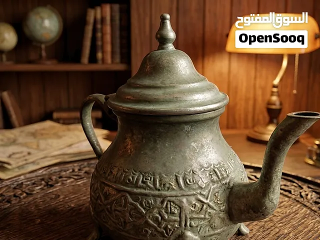 ابريق عتيق مختوم ختم الملا (مطلي فضة) 1972 ب 15 فقط
