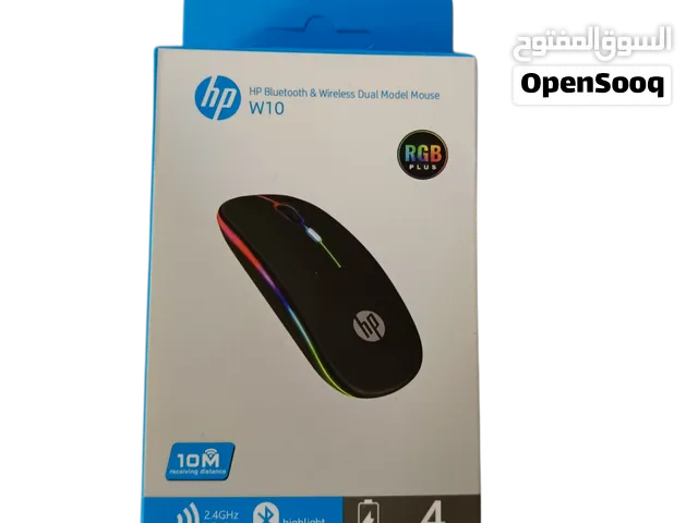 ماوس hp w10 لا سلكي بلوتوث شحن من نوع Type_c مزود بإضاءه خفيفه