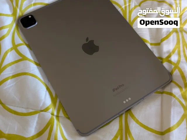 iPad Pro 11 M2 WiFi +5G شبه جديد ولا ملاحظة و بيدعم خط
