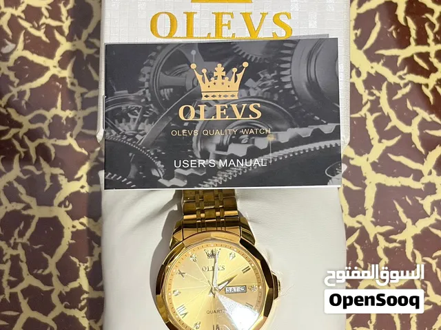 ساعة OLEVS رجالي جولد مستوردة من أمريكا بالعلبة
