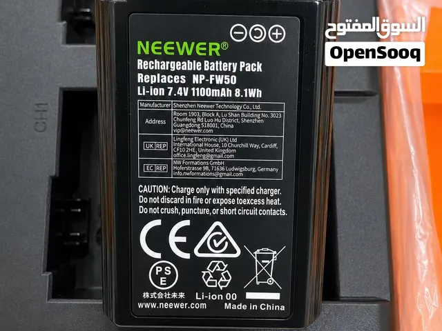 طقم شاحن مزدوج وبطاريتين NEWER لكاميرات سوني