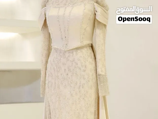 فستان مناسبات بيج قياس 46