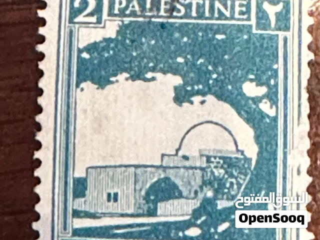 للبيع طابع بريدي فلسطيني تاريخي أصلي يعود لفترة الانتداب البريطاني