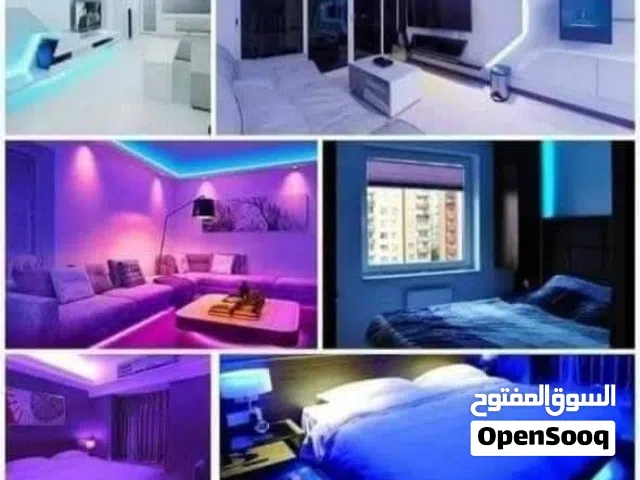 حبل اضائه ليد زينه 5 متر LED يضيئ كل الالوان لد وحركات مع ريموت حفلات ديكور ضوء RGB LIGHT