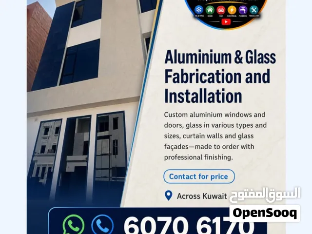 aluminium glass & Ac installation work in Kuwait
