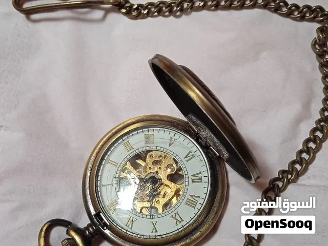 ساعة جيب كلاسيكية Vintage بتصميم ميكانيكي مع سلسلة ماو تسي تونغ