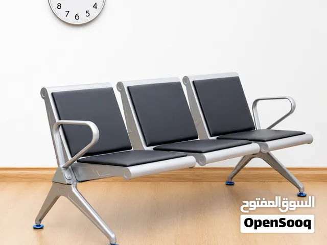 كرسي انتظار 3 مقاعد مبطن ومريح للمكاتب والعيادات والاستقبال والمستشفيات وصالات الانتظار