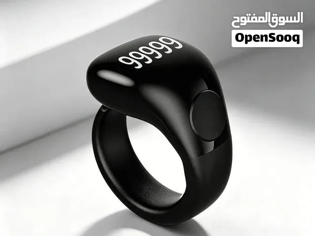 خاتم التسبيح الذكي Weslamic iTasbih Salamنسخة الـ Salam+ باللون الأسود.