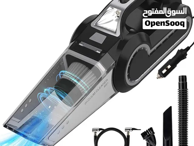 منفاخ ومكنسة وكشاف 3×1 للسيارة ** التوصيل مجاني هدية