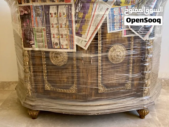 خزانة مغسلة كلاسيك خشب صولد مزخرف جديد