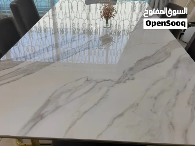 Marble 6 Seater Dining Table with Chairs
