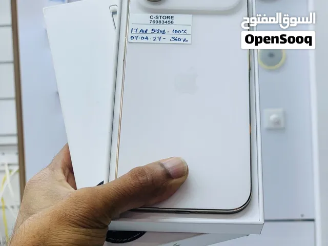 iPhone 17 Air - 512 GB - Box piece -100% BH - Good device available- warranty 7/4/27