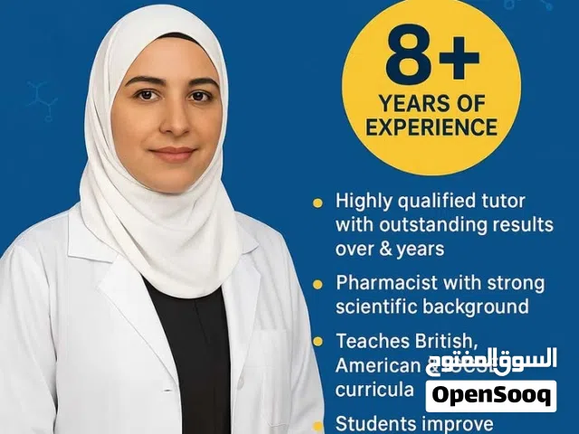 chemistry and biology teacher for Igsce British and American curriculum with more than 11 years expe