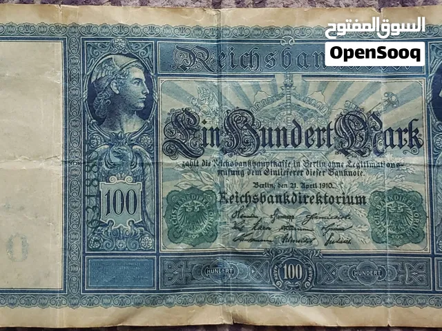 عملة 100 مارك ألماني أثرية إصدار 1910 للبيع
