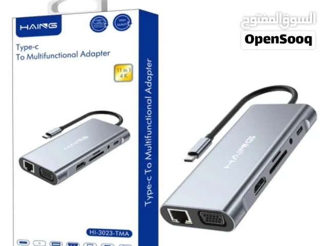 محوّل HAING HI-3023-TMA، USB-C Hub، Type-C Adapter 11 في 1 للابتوب