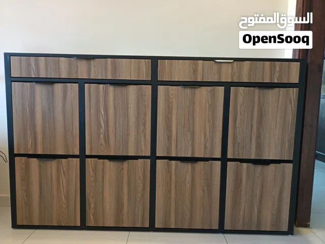 خزانة أحذية جديدة مع مرآة خشب لاتيه – صناعة محلية بجودة عالية