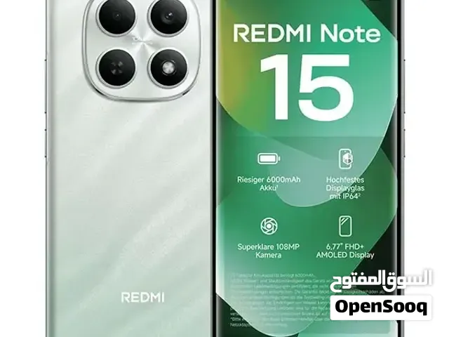 ريدمي نوت 15 لعادي 4g شاريه من المرشد قبل 5 شهور تقريبا هاتف نظيف