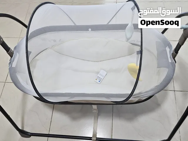 Portable Baby Bassinet with Swing, Music and Mosquito Net - Light Grey