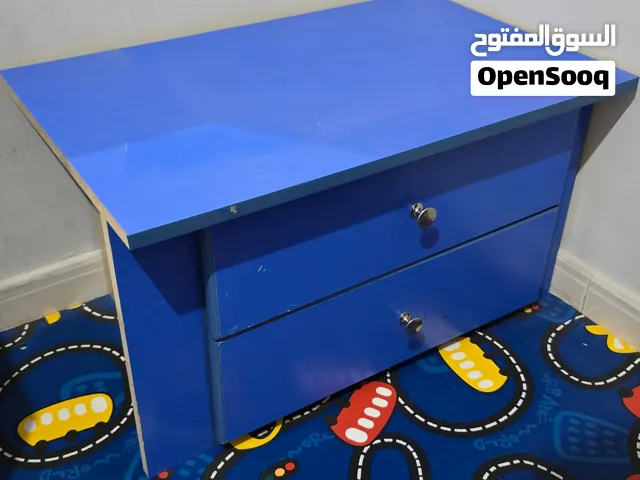 Blue wooden drawer for storage  درج خشبي أزرق للتخزين